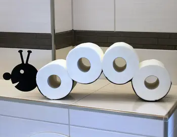 Kovové Caterpillar Toaletný Papier Držiak Na Stenu Voľne Stojaca Novinkou Zvierat Kúpeľňa Loo Kotúčoch Úložný Stojan
