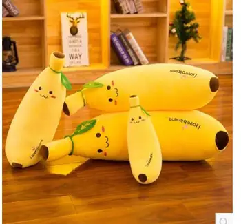 cartoon žltý banán v tvare vankúš plyšové ovocie hodiť vankúš späť vankúše plnené bábiky hračky darček k narodeninám
