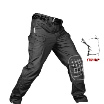 Letné taktické nohavice pánske oblečenie-odolný vodotesný vonkajší trakmi rovno multifunkčné vrecko commando kamufláž nohavice
