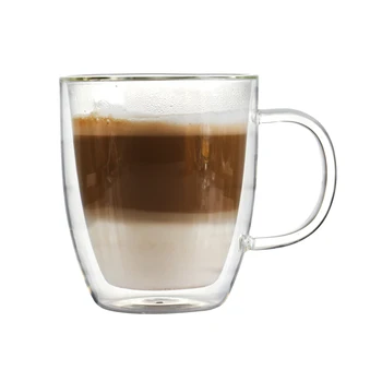 16 uncu dvojité steny tepelne odolného borosilikátového káva hrnček pre latte miešané nápoje alebo iné šťavy denne používať 475ml