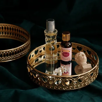Škandinávsky svetlo luxusnom štýle zlaté železa, skla, zrkadla podvozka spálňa ploche dosky šperky skladovanie dosky kozmetika