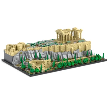 Autorizovaný MOC-47299 Akropola - Mikroúrovni Architektúry Scény MOC Súbor KMEŇOVÝCH Hračky - Podľa Brickgloria
