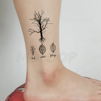 Nepremokavé Dočasné Tetovanie Nálepky Uschnuté Listy Stromu Tetovanie Malej Veľkosti Tatto Flash Tetovanie Falošné Tetovanie pre Človeka Dievča Ženy