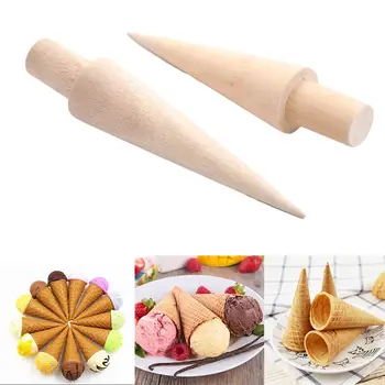 Drevené zmrzlinu Kužeľ Formy DIY Egg Roll Omeletu Stebėtų Navi Pečivo Roll Pečenie