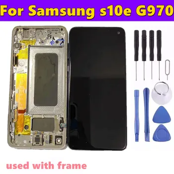Originálne 100% SUPER AMOLED Pre SAMSUNG Galaxy S10e Lcd G970U G970F G970A G970V LCD Displej Dotykový Displej Digitalizátorom. Náhradné