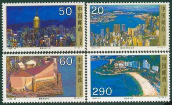 4Pcs/Nastaviť Nové Čína Príspevok Pečiatka 1995-25 Hong Kong Scénické Škvrny Pečiatky MNH
