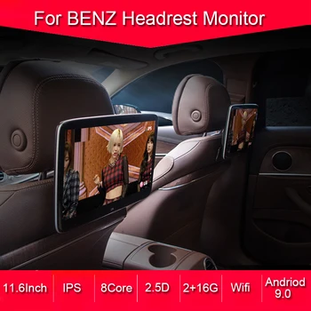 11.6 palce Auto Zadný Zábavný Systém pre Mercedes Benz Andriod 9.0 auto monitor na opierku hlavy 8 Jadro wifi video prehrávač, bluetooth