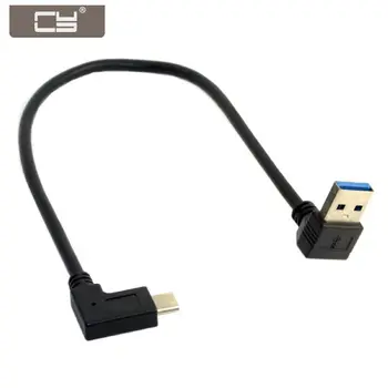 Jimier Reverzibilné USB-C, USB 3.1 Typ C Uhle 90 Stupňov Nadol Šikmého Muž Dátový Kábel pre Notebook & Tablet a Mobilných Telefónnych 30 cm