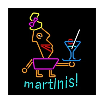 Martini Lady Cup Custom Handmade Real Sklo Trubice Drink Bar KTV obchod Obchod Inzerovať Domáce Dekorácie Displej Neónový nápis 18