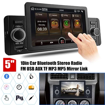 1Din autorádia IPS MP5 Prehrávač Multimediálnych súborov Bluetooth Autoradio Stereo Video Zrkadlo Odkaz pre-Hyundai Nissian Toyota Lada