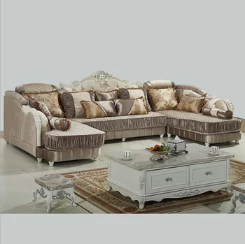 nábytok do obývacej izby moderné textílie gauč Európskej výkres sedacia súprava a1279