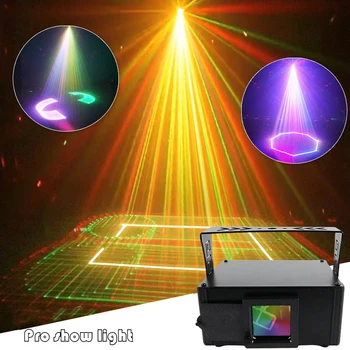 DJ Vybavenie 4D Scan Fáze Laserové Svetlo Svadobné Party Profesionálne Silný Lúč Laserový Projektor DMX Osvetlenie Vianočné Disco Svetlo