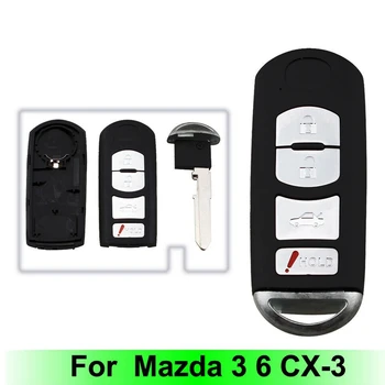 Nastúpenie bez kľúča Diaľkové Kľúča Vozidla púzdro Fob 4 Tlačidlo Pre Mazda 3 6 CX-3 CX-9 MX5