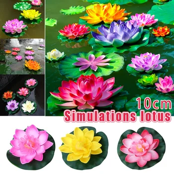 Novo 5 ks Simulácia lekna Pad Plávajúce Rybník Dekorácie, Kvety, Rastliny Domova CLA88