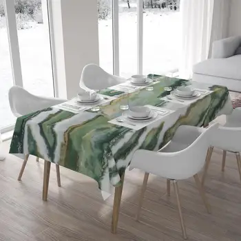 Abstrakt kuchyňa decor, Polyester, Domova, Kuchynský stôl, Stolný kryt, Zelená obrusy