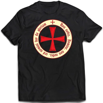 Z Božej Vôle Sa! Rytier Templar Crusaders Červeného Kríža Tesnenie T-Shirt. Prémiová Bavlna Krátky Rukáv O-Krku Mens T Tričko je Nové S-3XL