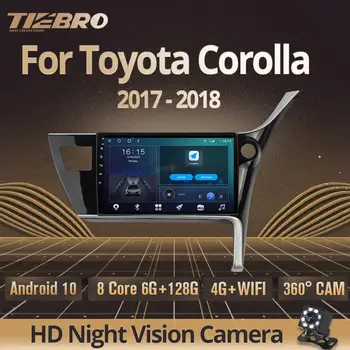 TIEBRO 2 Din Android 10.0 Pre Toyota Corolla Pravej Ruke 2017 2018 Auto Multimediálny Prehrávač, GPS Navigáciu Carpiay DSP Č 2Din DVD
