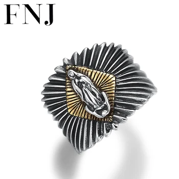 FNJ 925 Strieborný Prsteň Punk Očí Nové Módne Originálne S925 Šterlingov Strieborné Prstene pre Ženy, Mužov, Šperky, Nastaviteľná Veľkosť