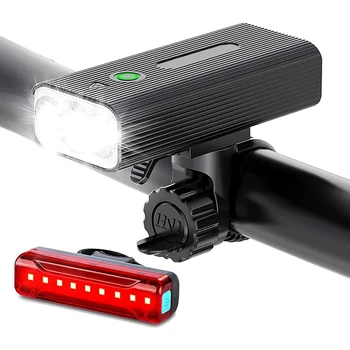 Bicykel Predné A Zadné Svetlo Set,USB Nabíjateľné stropné Svetlá v Noci na Koni,Bicykli Reflektor S Výkonom Bankových Funkcia