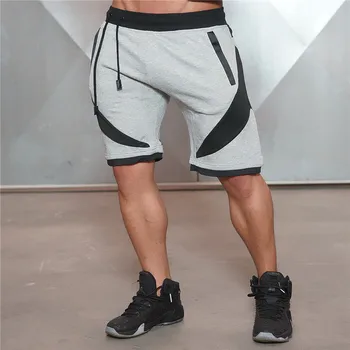 Pánske letné módy fitness športové šortky squat školenia bavlnené šortky slim priedušné strečové beží šortky