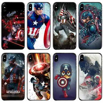 Chris Evans Kapitán Amerika Štít Tlačiť Tvrdé puzdro Pre iPhone 11 12 13 14 Pro MAX Mini 5 5S SE 6 6 7 8 Plus 10 X XR XS