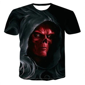 2021 Lete Lebky Demon Tematické pánske T-shirt Horor 3D Topy Fashion T-shirt pánske O-Neck Tričko Chlapec Oblečenie Plus Veľkosť Streetwear