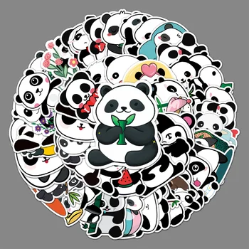 50 Pc Roztomilá Panda Nálepky Hračky pre Deti Darček Cartoon Zvierat Samolepky Na DIY Notebook, Telefón, Chladnička rýchlovarná Kanvica Bicykel, Auto Nálepky, Obtisky