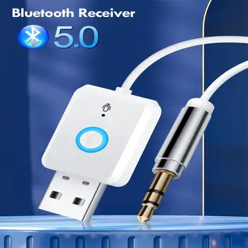 Auto Bluetooth 5.0 Audio Prijímač, Vysielač 3,5 mm Audio Converter Multifunkčné auto, Počítač, TV AUX Audio Adaptéra Reproduktor
