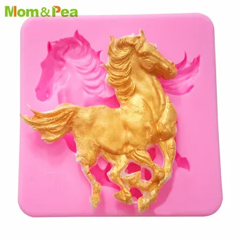 Mama&Pea MPA0760 Kôň Tvarované Silikónové Formy Cake Decoration Fondant Tortu 3D Formy potravinársky