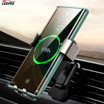 Držiak do auta Bezdrôtovú Nabíjačku Rýchlo Nabíjací Stojan 15W Auto Držiaka Telefónu, pre iPhone Xiao Huawei Auto Príslušenstvo