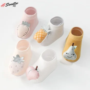 Roztomilý Ovocie Baby Ponožky Letné Cartoon Non-slip Batoľa Chlapec Poschodí Ponožky 0-1-3 Baby Ponožky Deti, Dievčatá Ponožky