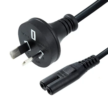 Austrálsky štandard 2 PIN plug PVC H03VVH2-F 2*0,75 mm napájací kábel