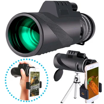40X60 Nočné Videnie Dual-Zameranie HD Optika Zoom Monokulárne Vodotesný Ďalekohľad Super Clear pre Outdoor, Lov