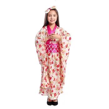 Deti páva yukata oblečenie Japonské kimono dievča oblečená deti yukata haori tradičné Japonské šaty Japonské kimono