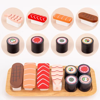 Montessori Simulované Japonskej Kuchyne Hračky Drevené Klasické Hry Simulácia Kuchyňa Série Toy Raného Vzdelávania Darček Hrať Dom Hračka