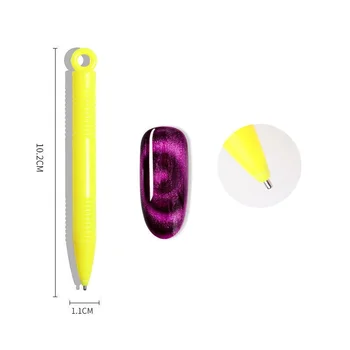 Žlté Nechty Umenie Magnet Stick Vhodné pre Nechtový Mačacie Oko poľský Leštenie 3D Linka Efekt Multifunkčné Magnetické Pero NAB052