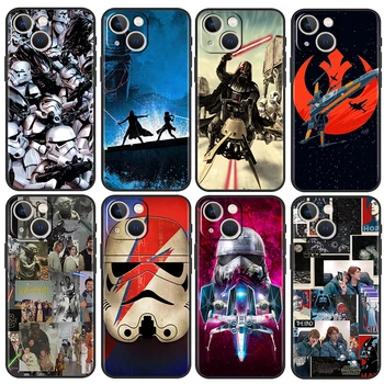 Star Wars Priestor Robota Pre Apple iPhone 13 12 11 Pro Max Mini XS Max X XR 6S 6 7 8 Plus 5S SE2020 Mäkké Silikónové Čierne Telefón Prípade