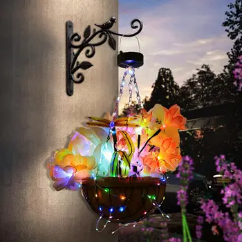 Závesné košíky Svetlo Umelý Kvet Simulácia LED Svetlá Prívesok DIY pre Záhradu