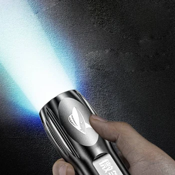 Nabíjateľná Mini LED Baterka Horák, ABS Ľahký Materiál Vhodný pre Kempovanie Dobrodružstvo Koni, Turistika