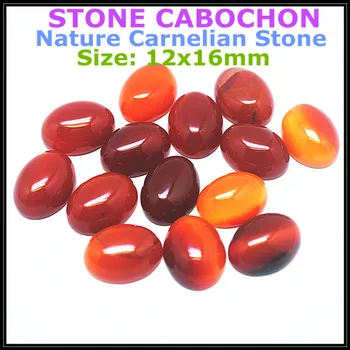 12 ks Nových prírastkov prírody červená agatee kameň cabochon top fashion guľôčky príslušenstvo veľkosť 12x16mm