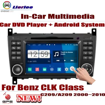 Autorádio DVD Prehrávač, GPS Navigáciu Pre Mercedes-Benz CLK Triedy C209/A209 2000~2010 Android HD Displayer Audio Systém