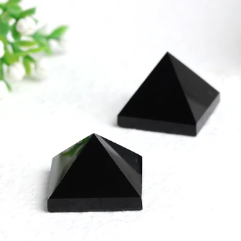 1PC 100%Prírodné Obsidian Pyramídy Quartz Liečivý Kameň Čakier Reiki Crystal Bod Domova Remesiel Z Klenot Kameň Kolekcia Dary