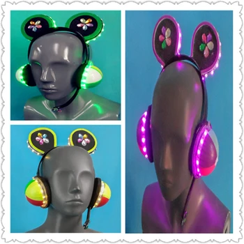 Anime Lásku žiť Cyber Idolized LED náhlavná súprava alebo slúchadlá cosplay prop Všetkých členov headpiece môže byť osvetlené na Halloween party