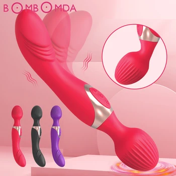 Silný Dilda Vibrátor Dual Motorových Silikónové Veľké Veľkosti Prútik G-Spot Masér sexuálnu Hračku Pre Pár Stimulátor Klitorisu pre Dospelých