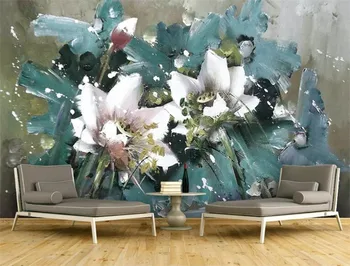 Tapety Youman Prispôsobiť Tapetu nástenné Maľby Kvetov olejomaľba 3d Tapeta, Obývacia Izba, Plastický Pozadí Reštaurácia Štúdia