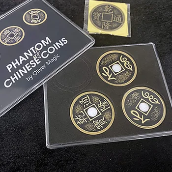 Phantom Čínskych Mincí Magické Triky, Čínsky Palác Mince Zobrazujú Miznúce Magia zblízka Ilúzie Triky elementary meditation Rekvizity