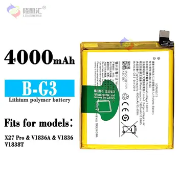 B-G3 100% Pôvodnej Vysokej Kvality 4000mAh Náhradné Batérie Pre VIVO X27 Pro V1836 V1838T Mobilný Telefón Veľká Kapacita Batérie