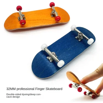32mmProfessional Prst Skateboard Detí Prsta Kreatívne Hračky Širokú Dosku Široký Most Dvojité Rocker Drevené Palm Skateboard