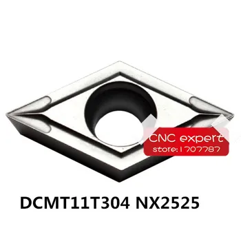 Doprava zadarmo 10pcs DCMT11T304 NX2525/DCMT11T308 NX2525 Sústruženie Vložky Vhodné pre SDJCR/SDNCN/SDQCR Sústruženie Vložky