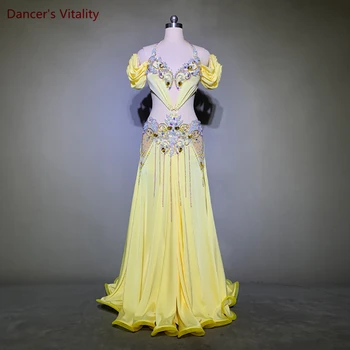 Brušný Tanec Výkon Oblečenie Súbor Senior Kamene Brušného Tanca Šaty pre Ženy, Dospelých Detí Originálny Dizajn Prosong Kostýmy